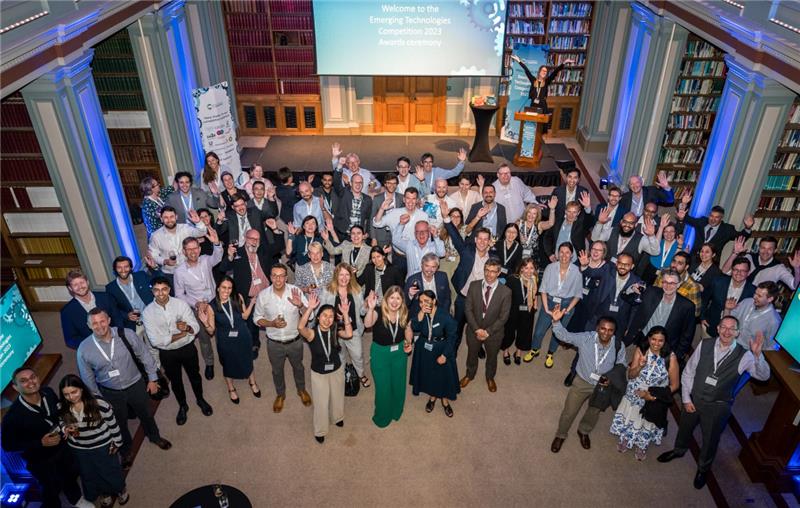 Royal Society of Chemistry community members standing in an auditorium